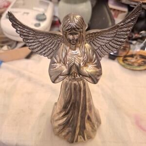 International Silver Company Angel Candlestick Holder Silverplate Vintage Xmas